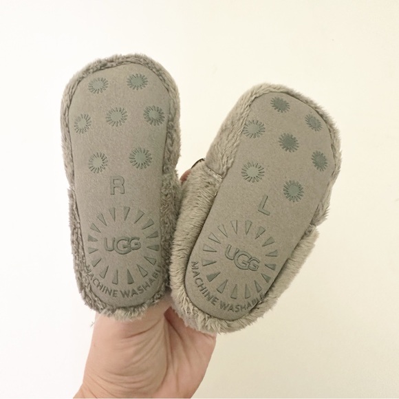 UGG Baby Bixbee Bootie Slipper Charcoal Grey Size 2 3 6-12M - Picture 6 of 6